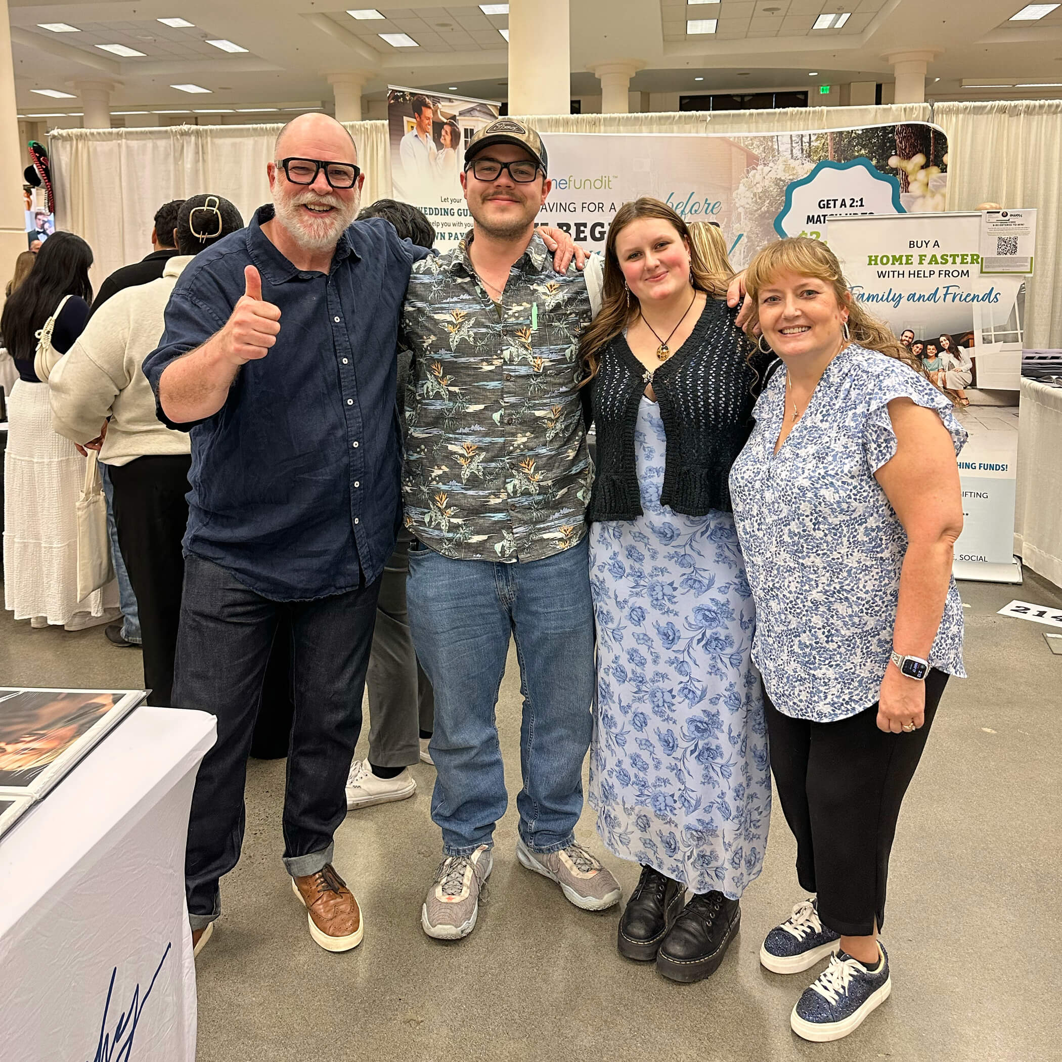 Hanging with one of my wedding couples at the Seattle Bridal and Wedding Show